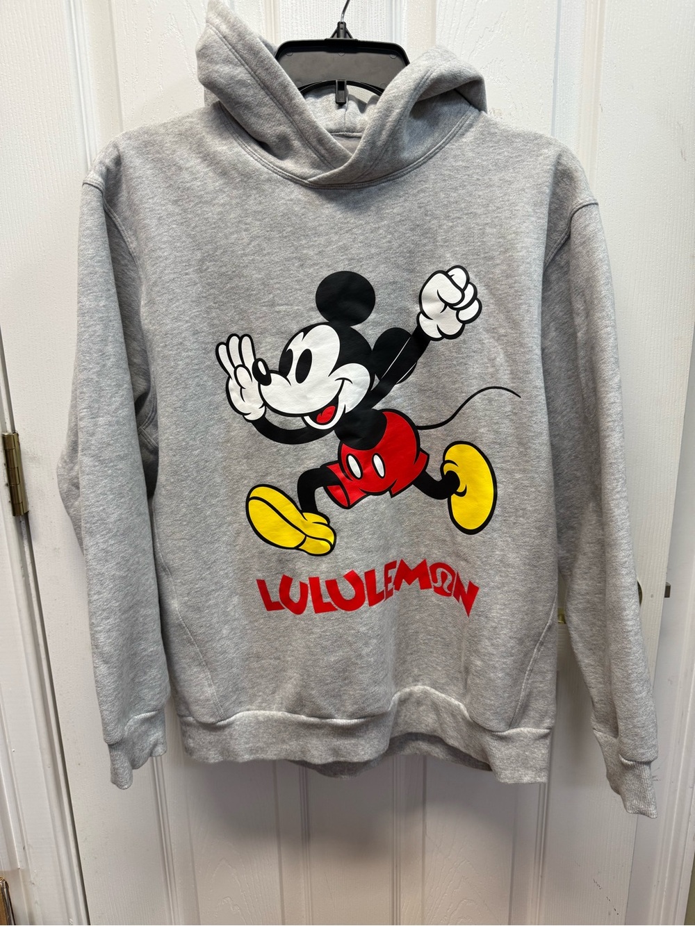 lululemon athletica size small Gray Hoodie w/ red logo Mickey Lululemon x Disney